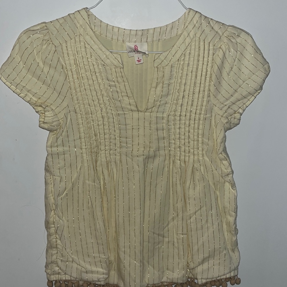 Small tan Julie Brown blouse
